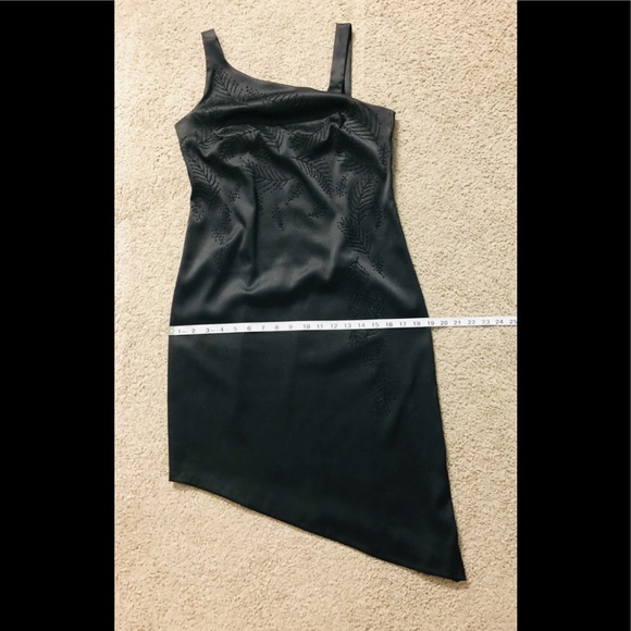 CDC Party Dress 8P Beaded Embellishments Asymmetrical Straps party small black - Picture 7 of 16